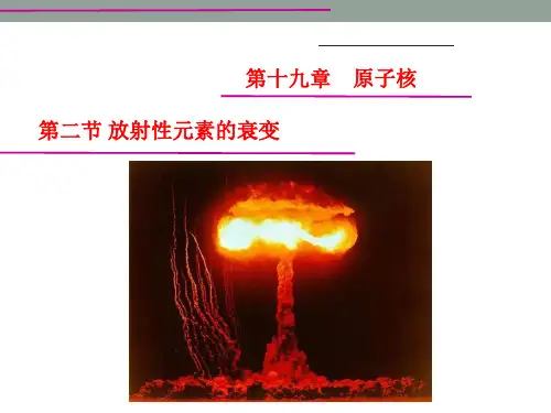 高中物理选修3-5精品课件3：19.2 放射性元素的衰变