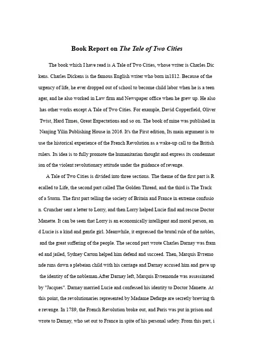 Book Report on The Tale of Two Cities