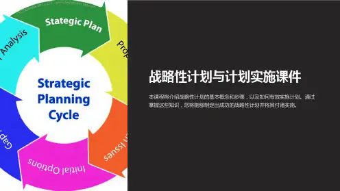 战略性计划与计划实施课件