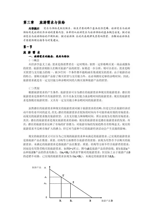 旅游需求与供给