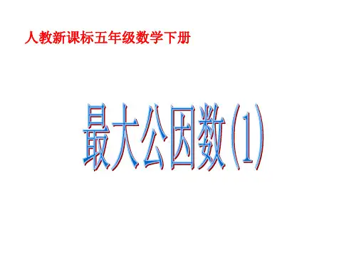 新人教版五年级下册数学最大公因数(1)课件