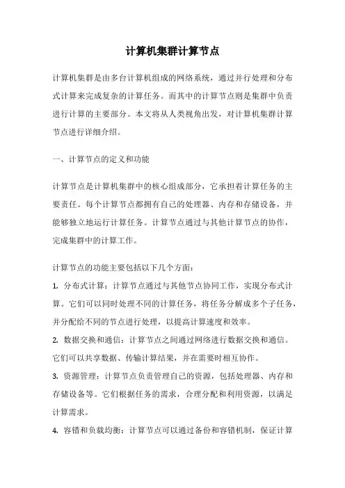 计算机集群计算节点
