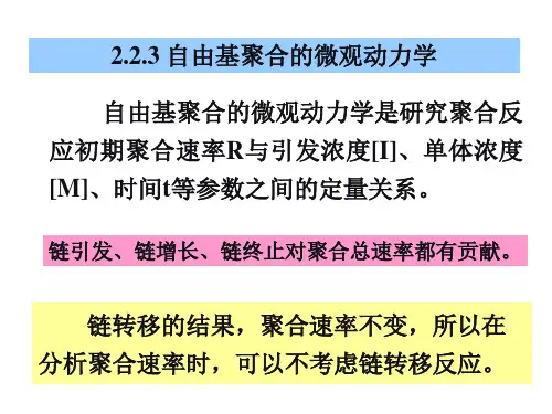 高化之自由基聚合的微观动力学