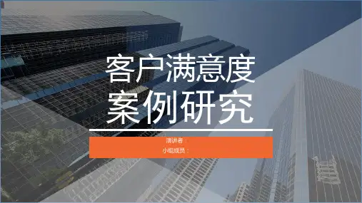 客户满意度案例研究