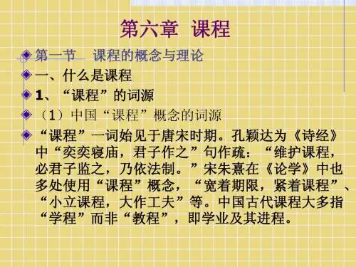 第六章 课程