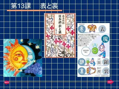 新实用日本语综合教程学生用书4--第13课