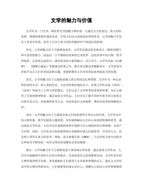 文学的魅力与价值