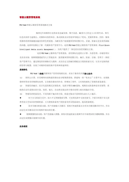 智能云媒资管理系统