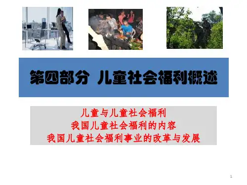 第四部分 儿童社会福利概述