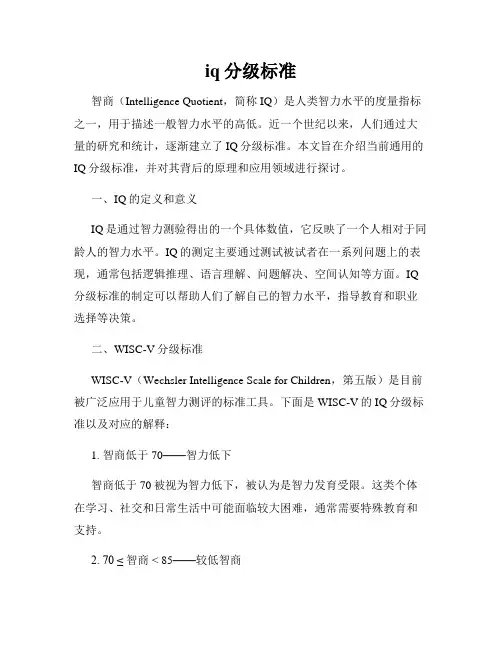 iq分级标准