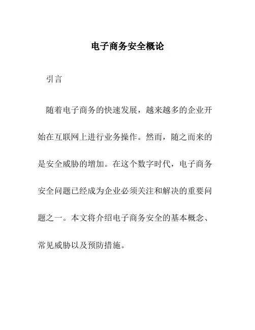 电子商务安全概论
