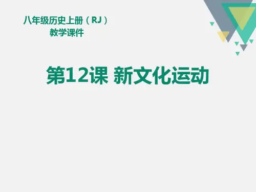 《新文化运动》精美版课件