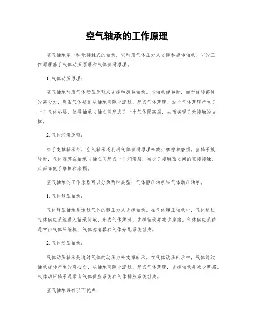 空气轴承的工作原理