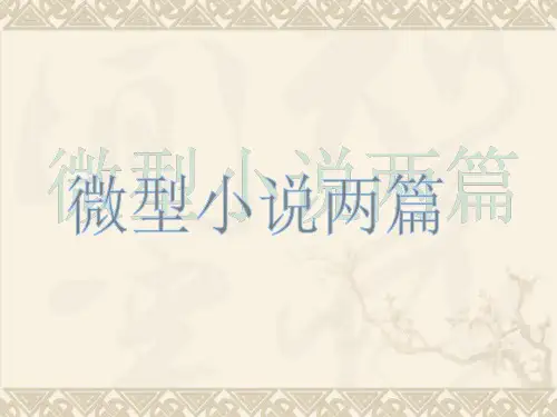 高中语文课件： 粤教版语文必修三第11课《微型小说两篇》课件3