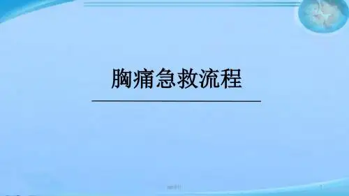 胸痛急救流程  ppt课件