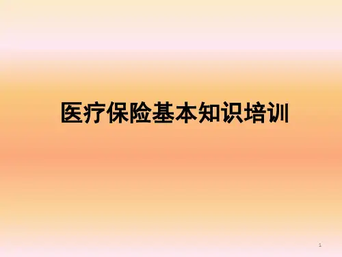 医疗保险政策培训ppt课件