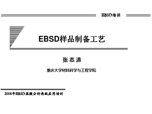 EBSD样品制备工艺-张志清