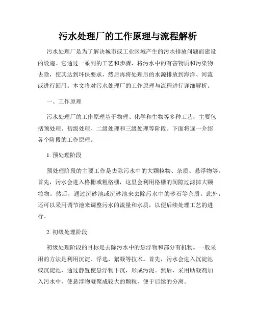 污水处理厂的工作原理与流程解析
