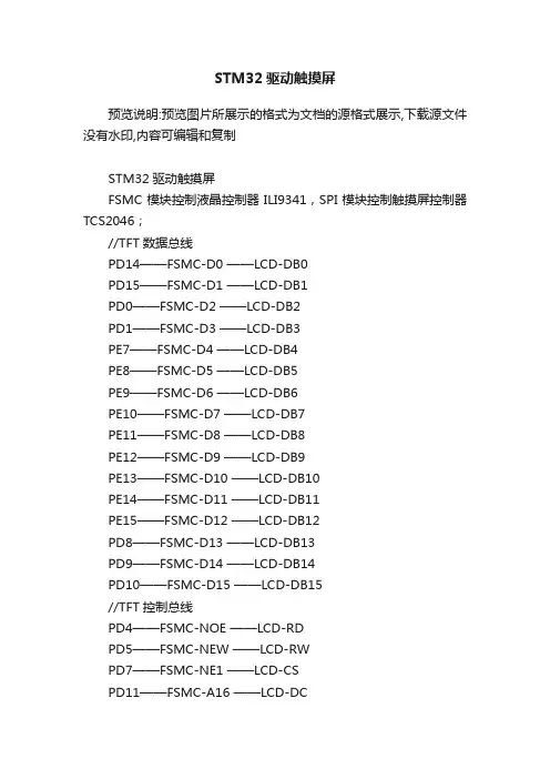STM32驱动触摸屏