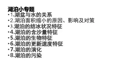 高考地理一轮复习课件湖泊小专题(1)