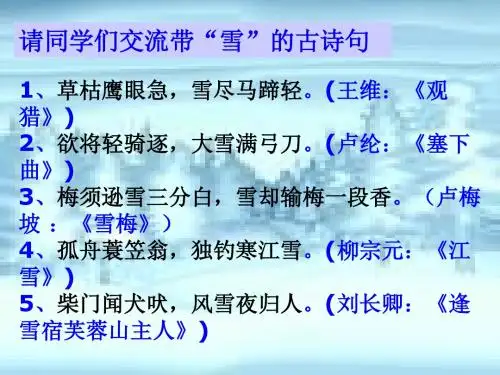 《雪》课件