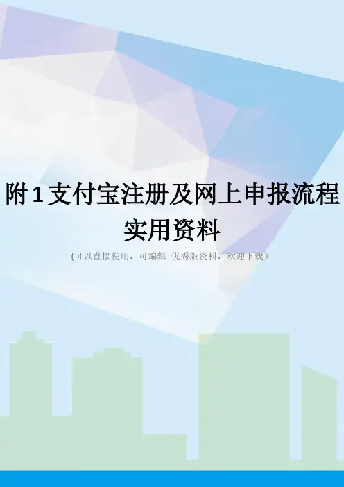 附1支付宝注册及网上申报流程实用资料
