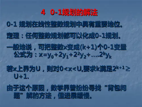 01规划问题深入剖析