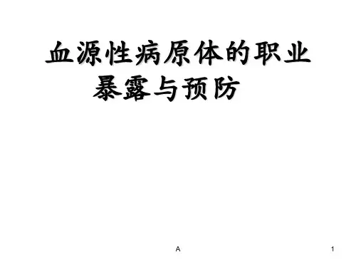 血源性病原体的职业暴露与预防 ()ppt课件