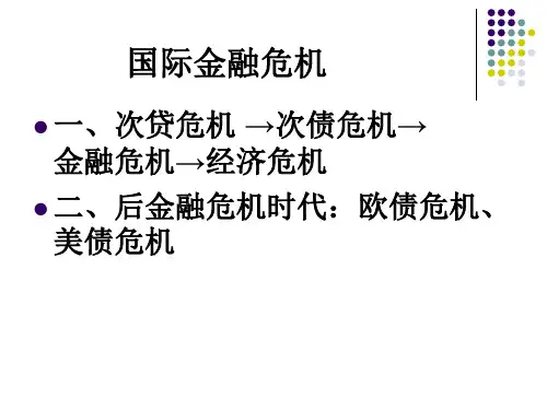 金融危机2013年要点