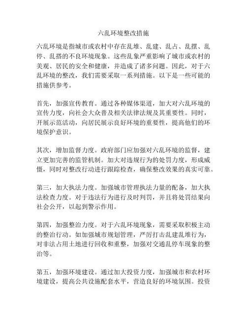 六乱环境整改措施