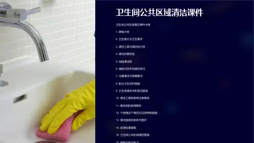 《卫生间公共区域清洁课件》
