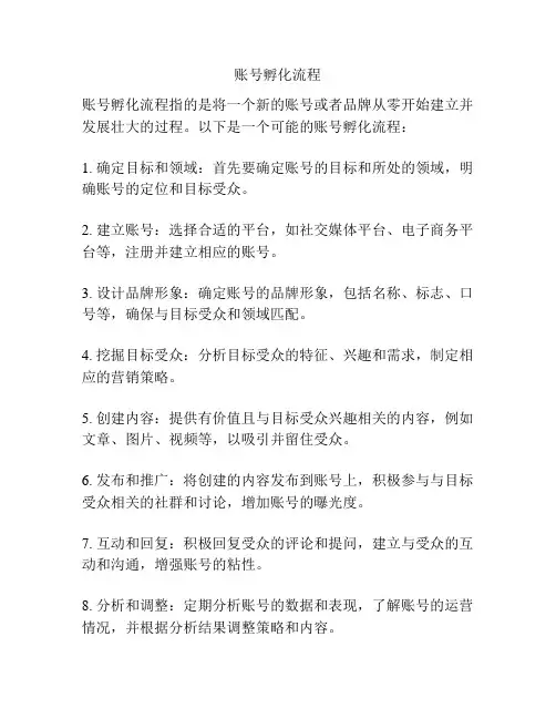 账号孵化流程
