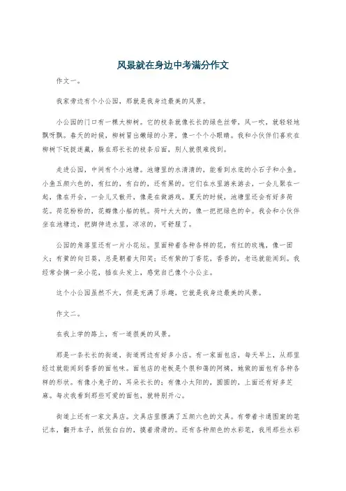 风景就在身边中考满分作文