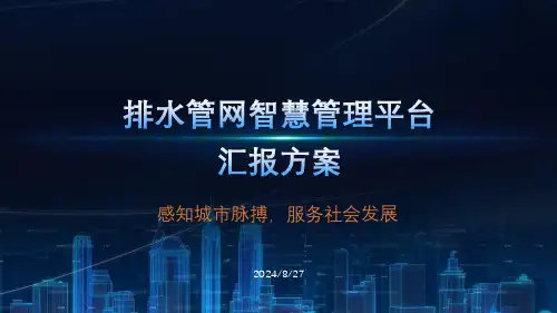 智慧排水管网信息化项目汇报方案