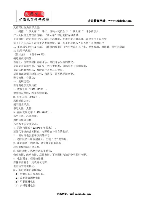 2016年北影文学系考研：北京电影学院文学系艺术硕士考研笔记、真题