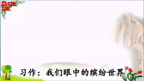 习作我们眼中的缤纷世界(人教部编版)PPT 优秀课件