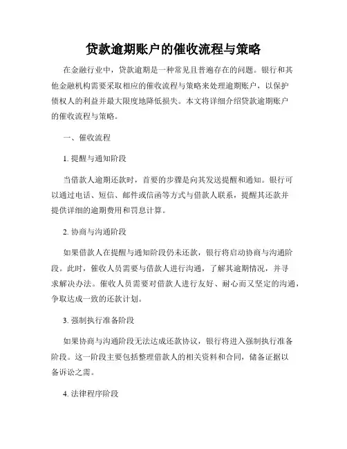 贷款逾期账户的催收流程与策略