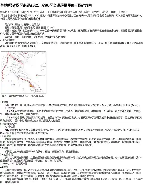 老挝8号矿权区南部AS02、AS03区资源远景评价与找矿方向