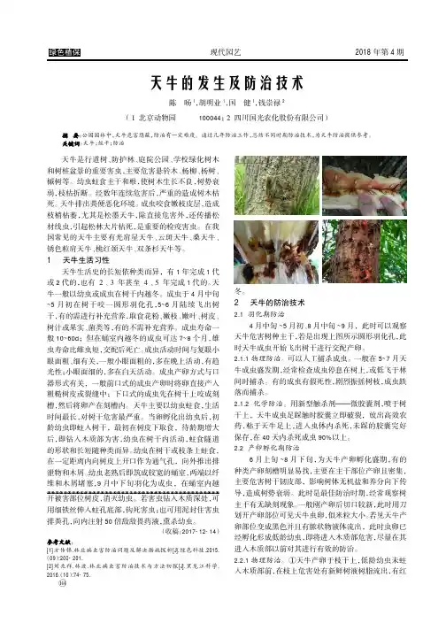 天牛的发生及防治技术