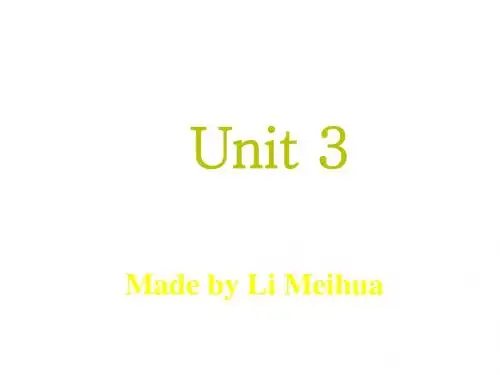初一英语上学期Unit3课件