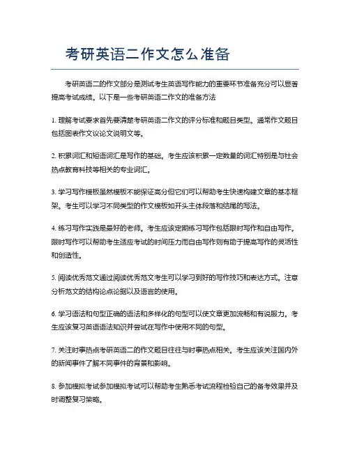 考研英语二作文怎么准备