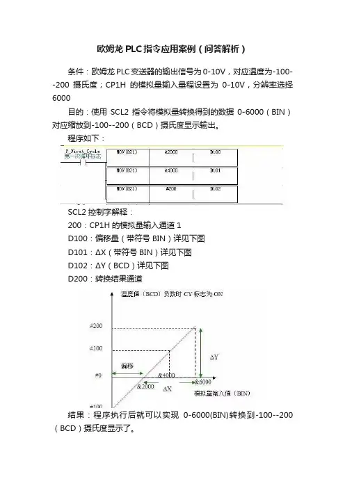 欧姆龙PLC指令应用案例（问答解析）