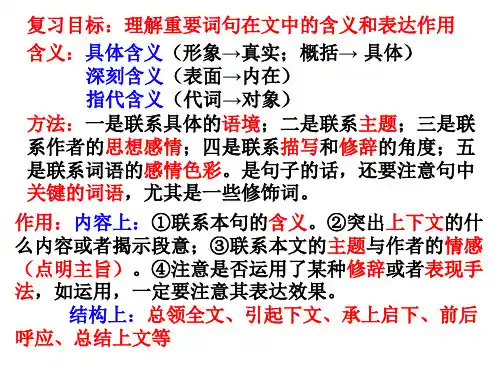 句子的含义和作用