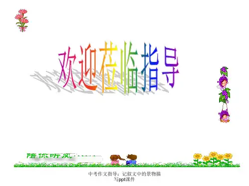 中考作文指导：记叙文中的景物描写ppt课件