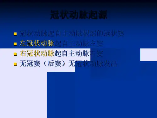 2018年冠状动脉解剖与冠心病ct-文档资料