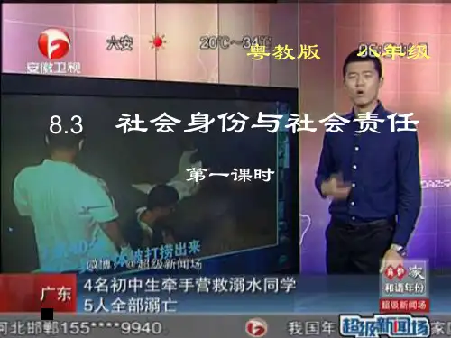 8.3社会身份与社会责任(第一课时)精品PPT课件