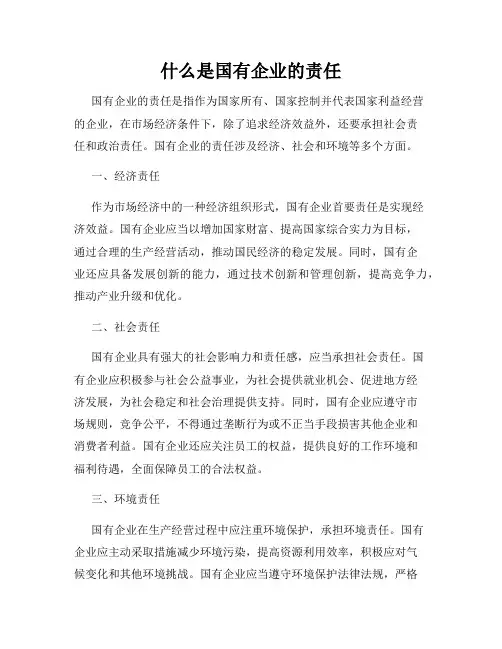 什么是国有企业的责任