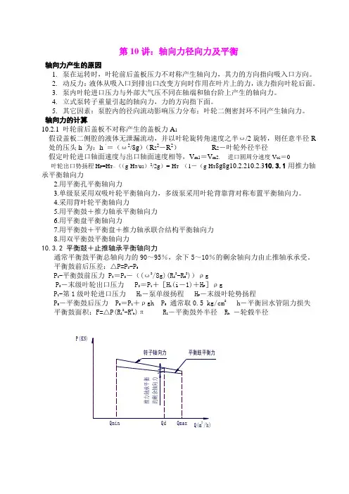 轴向力径向力及平衡