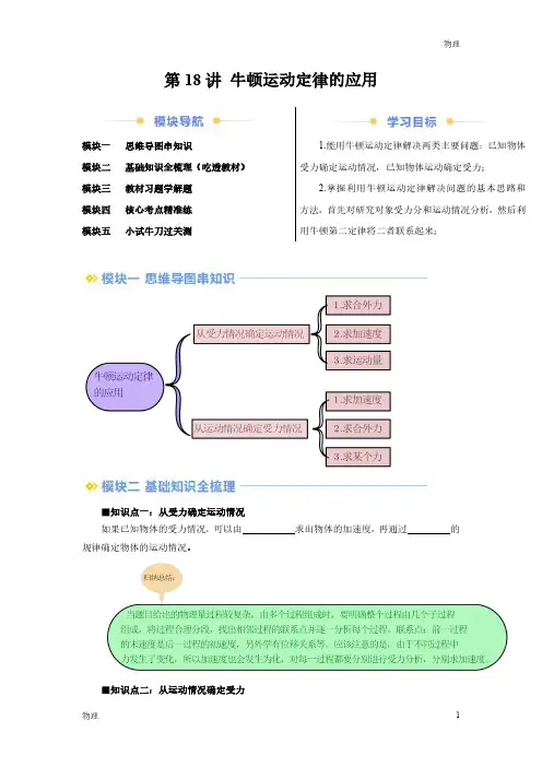 2024年新高一物理初升高衔接《牛顿运动定律的应用》含答案解析