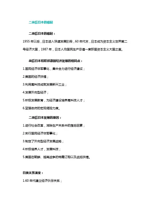 二战后日本的崛起